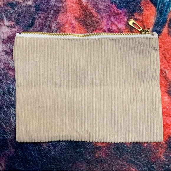 💜 Vella Box Tan Corduroy Cosmetic Bag - Picture 5 of 6